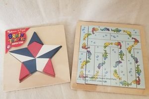 2 Wooden Children's Puzzles - Brain teasers
